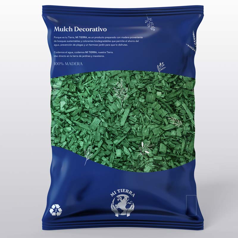 Mulch Decorativo 30 lts. Color Verde - Imagen 3