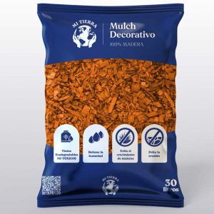 Mulch Decorativo 30 lts. Color Naranjo