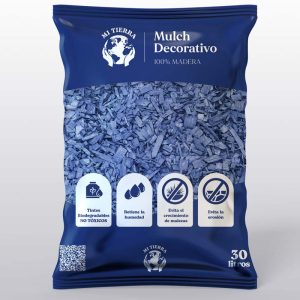 Mulch Decorativo 30 lts. Color Azul